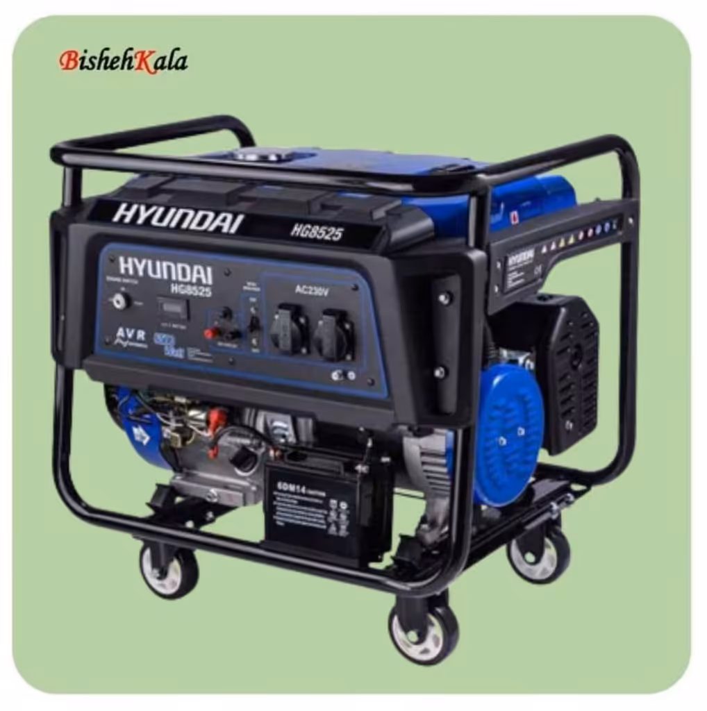 موتور برق بنزینی دو سیلندر 10 کیلو وات استارتی HYUNDAI هیوندای