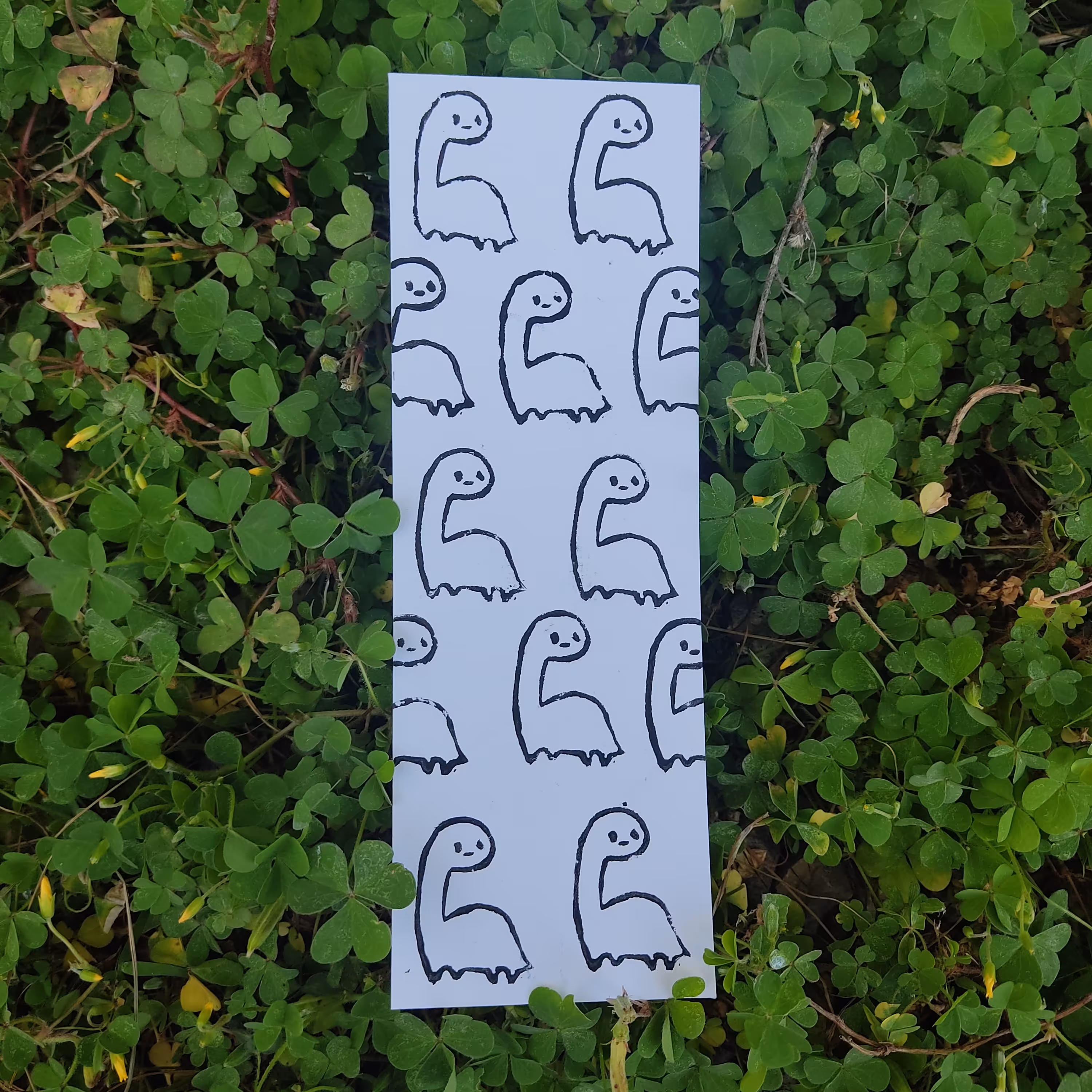 بوک مارک دانیاسوری دستساز چاپ دستی 