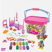 خمیربازی 14 رنگ سطلی آریا (Arya) مدل لیا کوچولو کد 1025