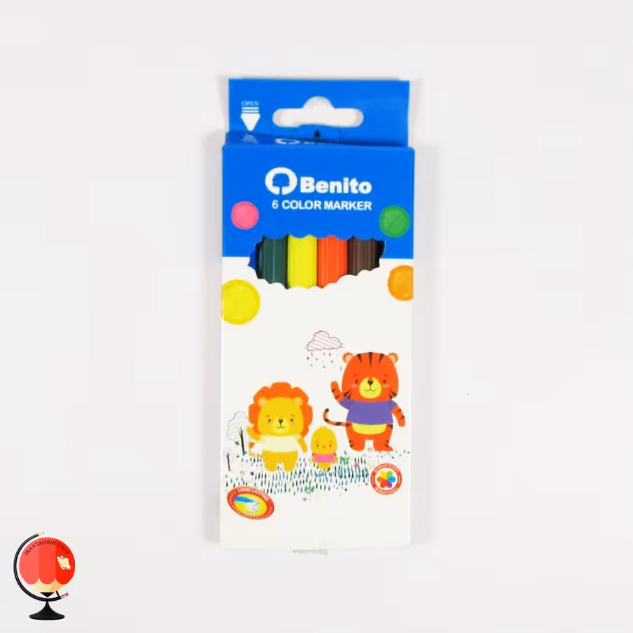 ماژیک رنگ آمیزی 6 رنگ بنیتو پسرانه