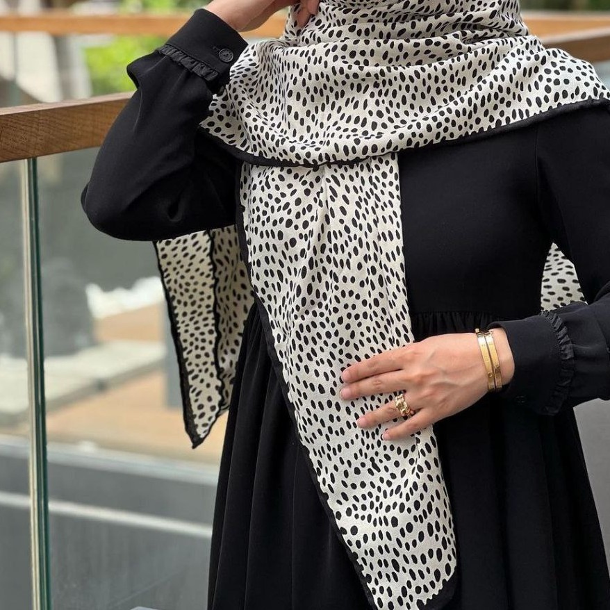 روسری خال خالی سه رنگ