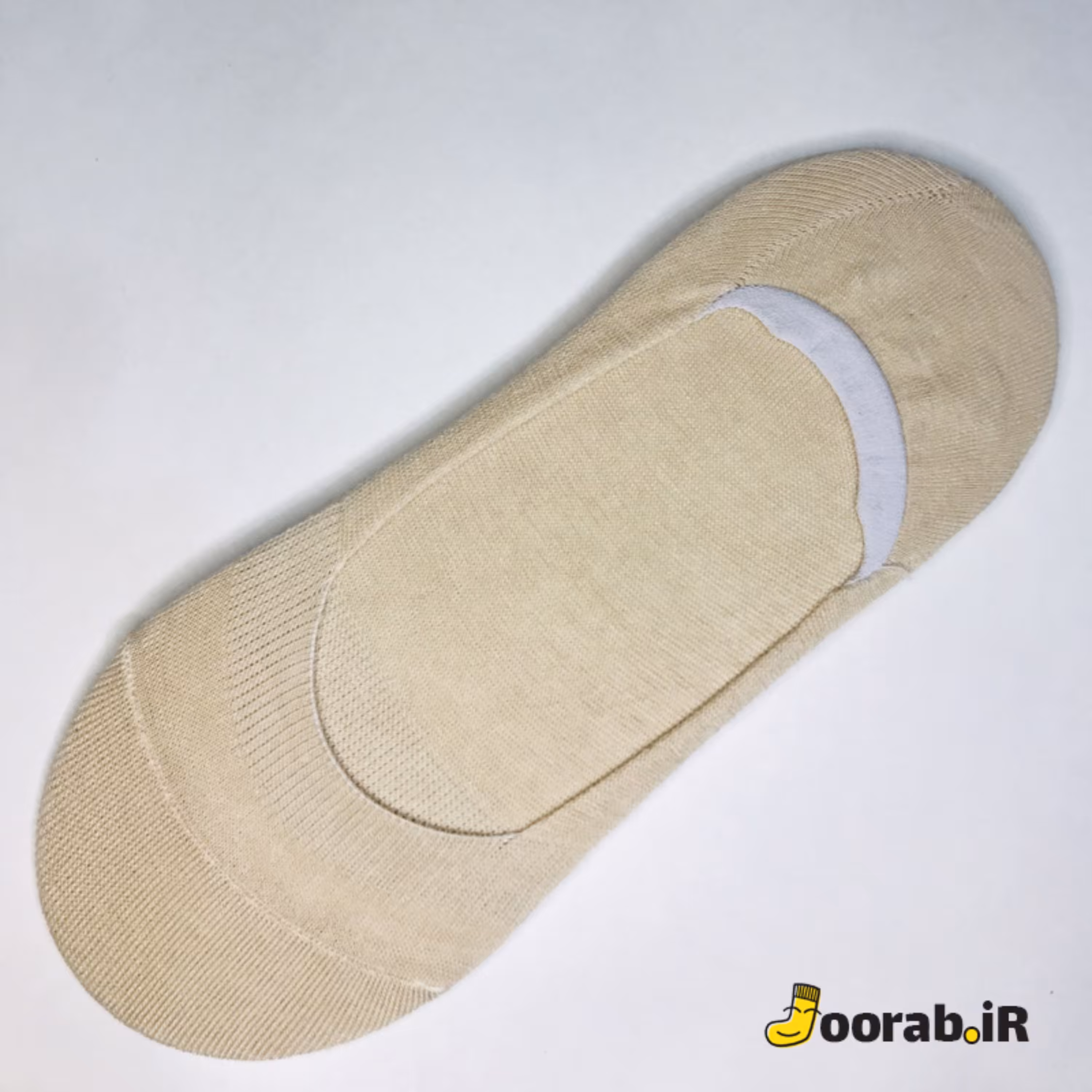 جوراب کالج ساده کرم