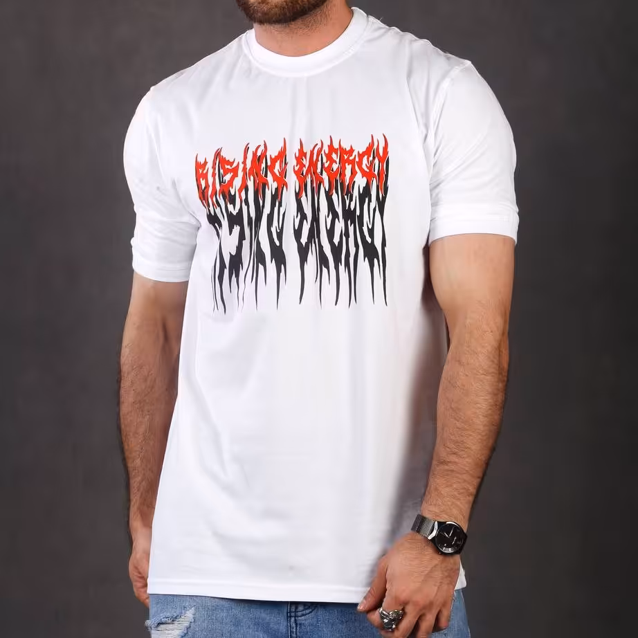 تیشرت مردانه پشت چاپ در دورنگ مشکی و سفید برند بالنسیگا