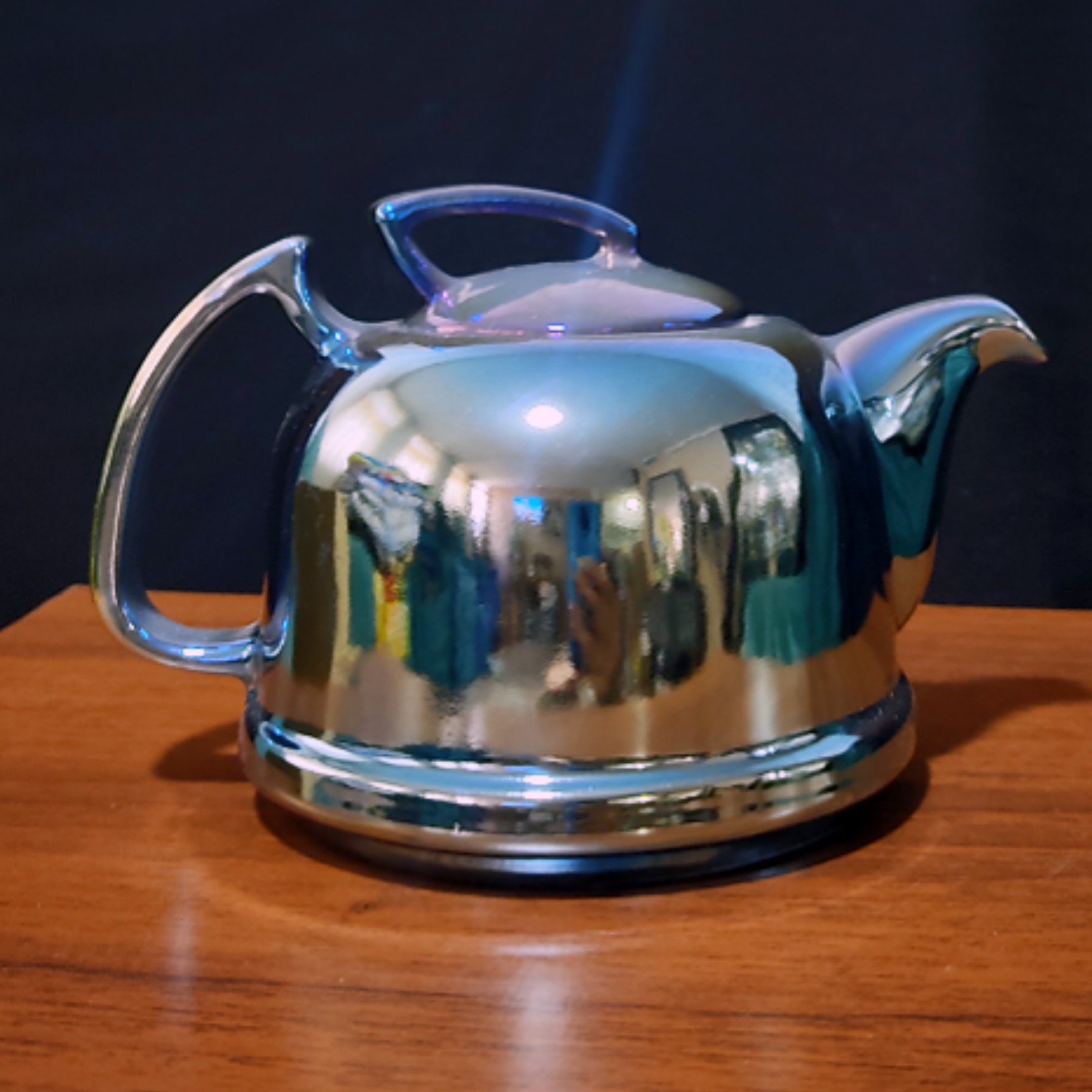 قوری چینی هولوگرامی با آبکاری pvd صد در صد رنگ ثابت و ضد خش