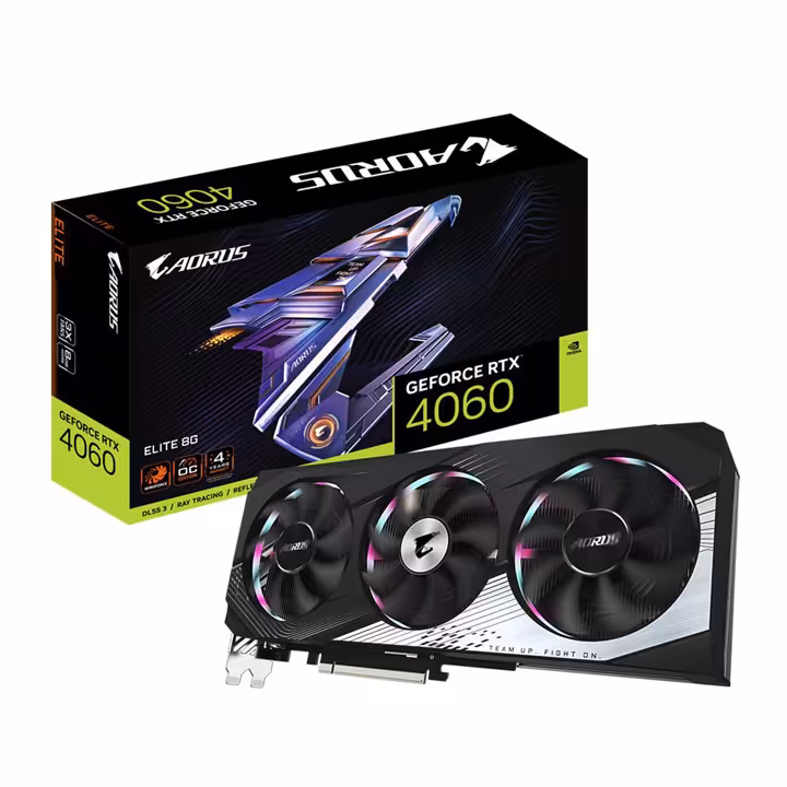 کارت گرافیک Gigabyte AORUS GeForce RTX4060 ELITE 8GB GDDR6 128Bit
