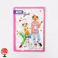 دفتر مشق 50 برگ سیمی طرح دختران آتی