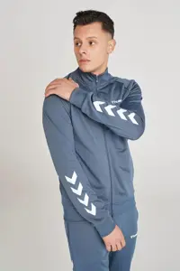 ژاکت ورزشی آبی مردانه 921133 7954 Zip Falconzo hummel