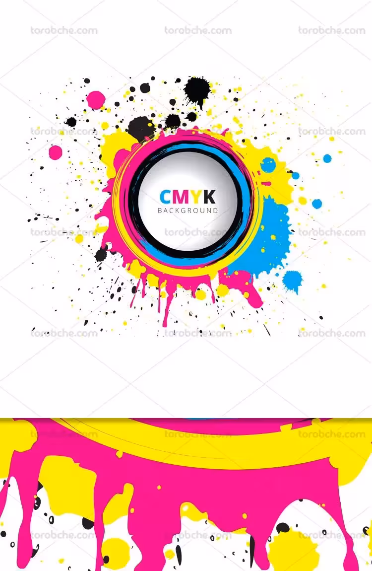 وکتور بکگراند گرانج ترکیب رنگ cmyk | گرافیک با طعم تربچه