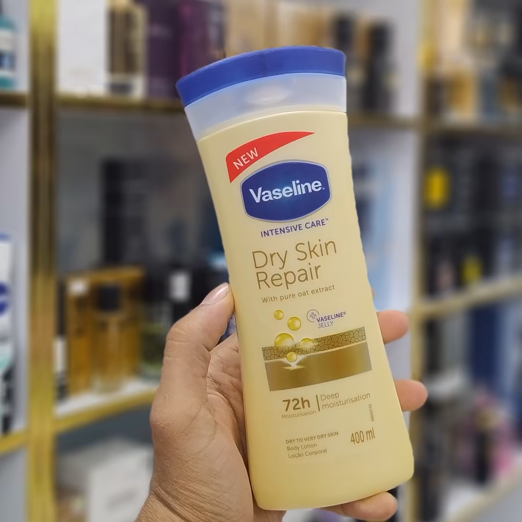 لوسیون بدن وازلین مدل Dry Skin Repair حجم 400 میل