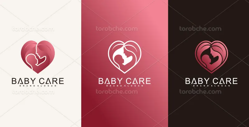 وکتور لوگو مراقبت از کودک | گرافیک با طعم تربچه