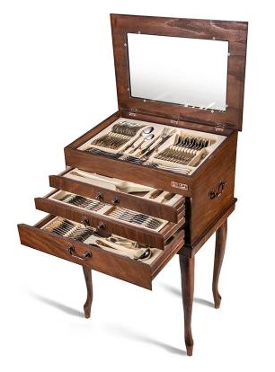 سرویس قاشق و چنگال 148 پارچه ساده  عروس  مدل فلورانس ناب استیل Nab Steel Florence 148 Pcs