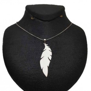 گردنبند نقره طرح پر