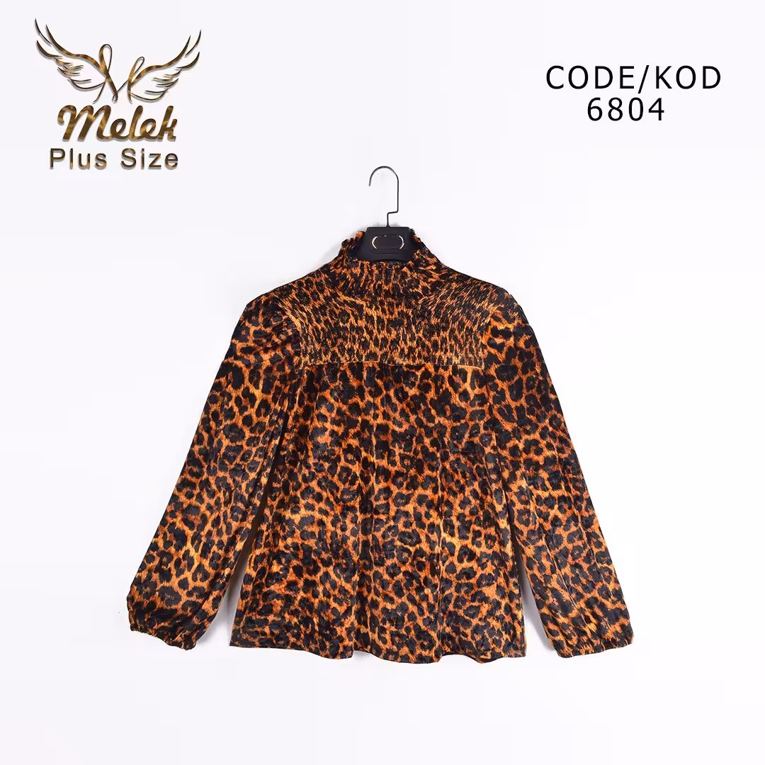 بلوز 6804 مجلسی آستین بلند یقه سه سانت کش دوزی