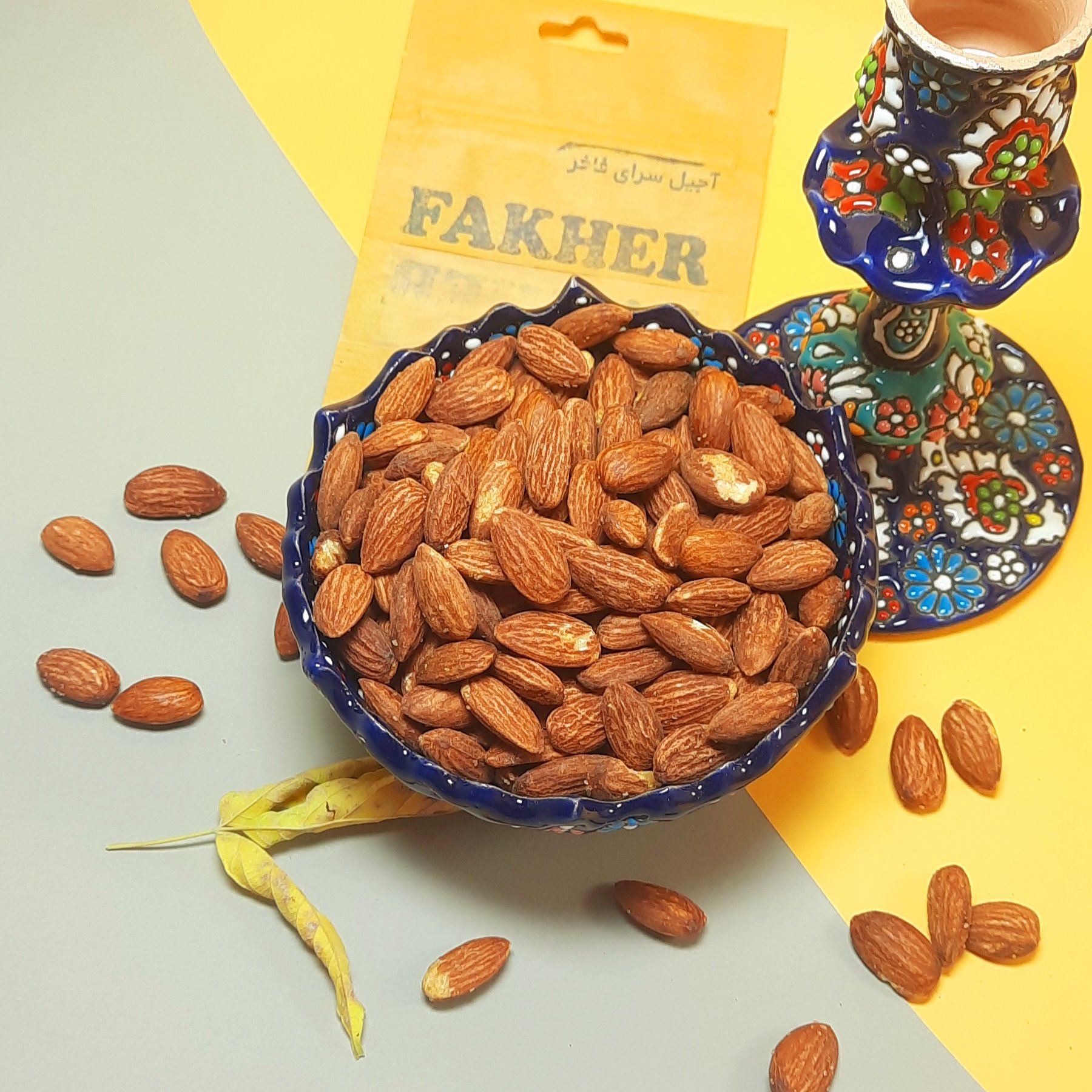 مغز بادام درختی شور (500 گرمی)بدون تلخی تضمینی