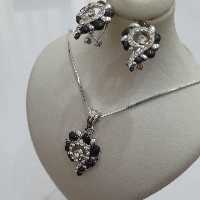 نیم ست تیتانیوم مشکی نقره ای