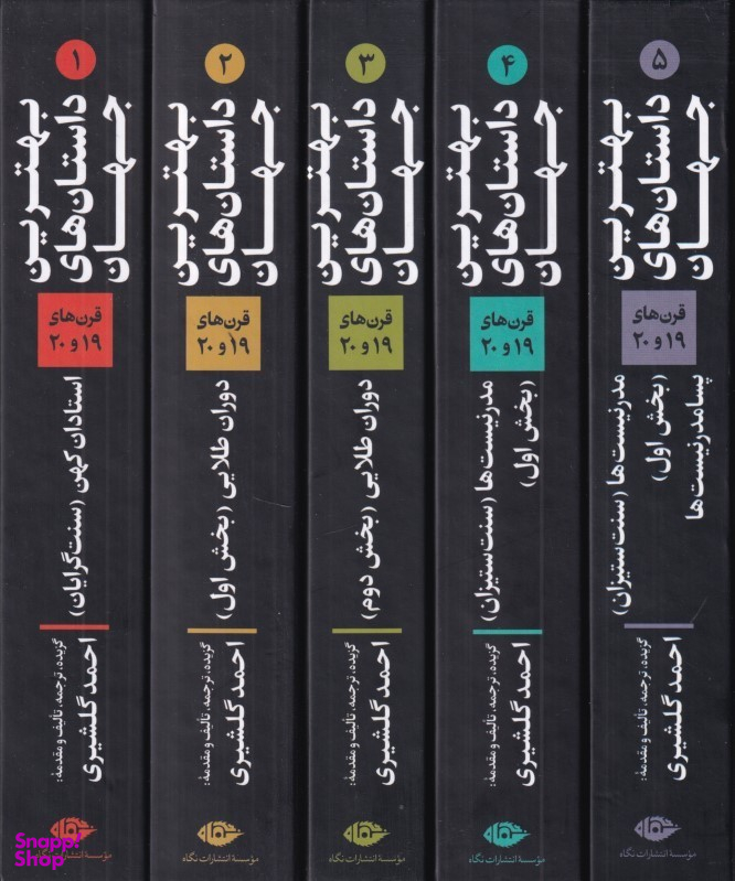 کتاب بهترین داستان های جهان (قرن 19-20) (5 جلدی) اثر جمعی از نویسندگان انتشارات نگاه