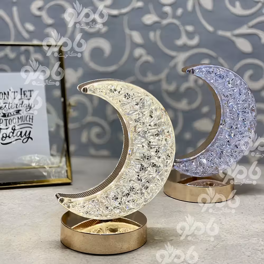 چراغ خواب لمسی کریستال ماه کد328