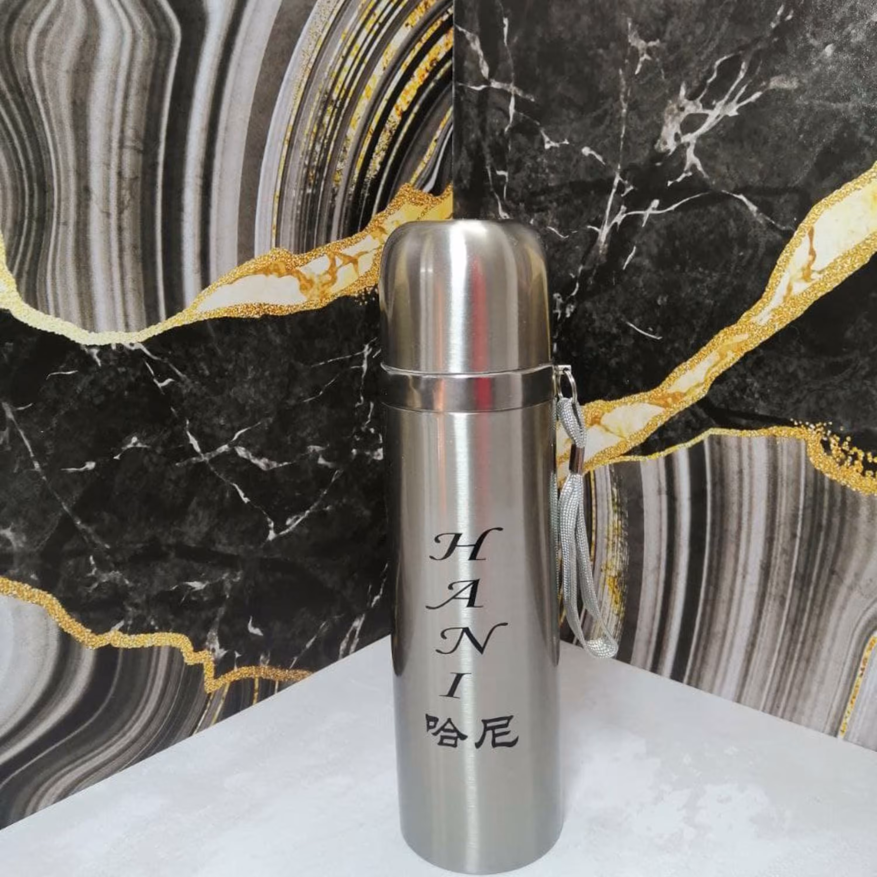 فلاسک استیل نیم لیتر فلاکس استوانه 