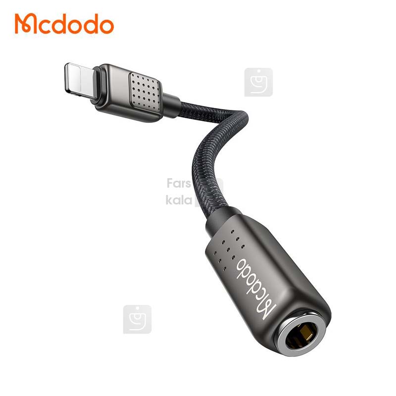 خرید تبدیل لایتنینگ به جک 3.5 میلیمتری AUX مک دودو مدل CA-5010 ساپورت میکروفون | فارس کالا