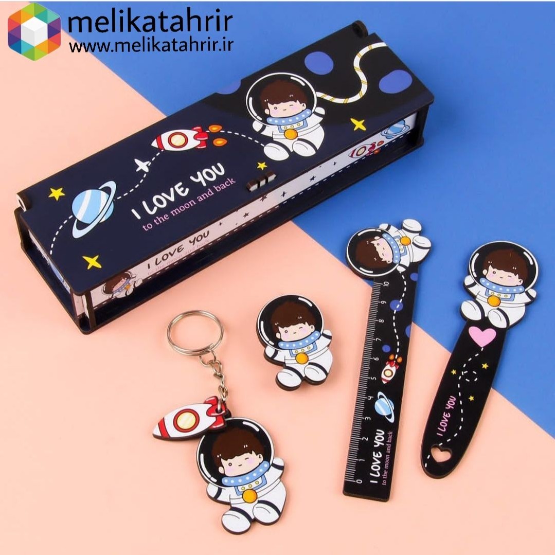 جامدادی 5 تکه چوبی طرح پسرانه