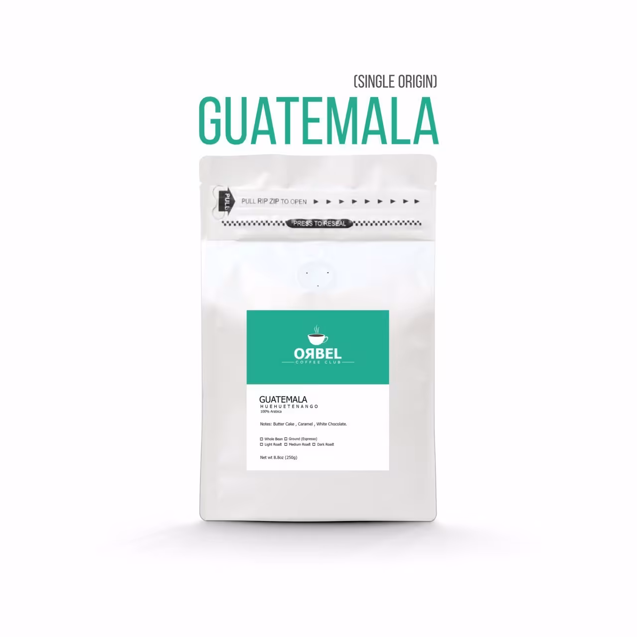 دانه قهوه اربل مدل گواتمالا سینگل اورجین 250 گرمی