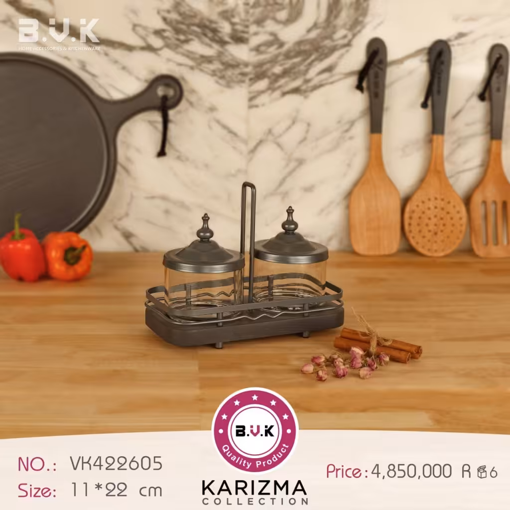 سرویس شکلات خوری B.V.K طرح KARIZMA رنگ طوسی کد VK422605