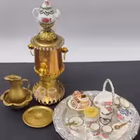 ست سماور مینیاتوری (کادویی. هدیه. اسباب بازی. اشپزخانه) 