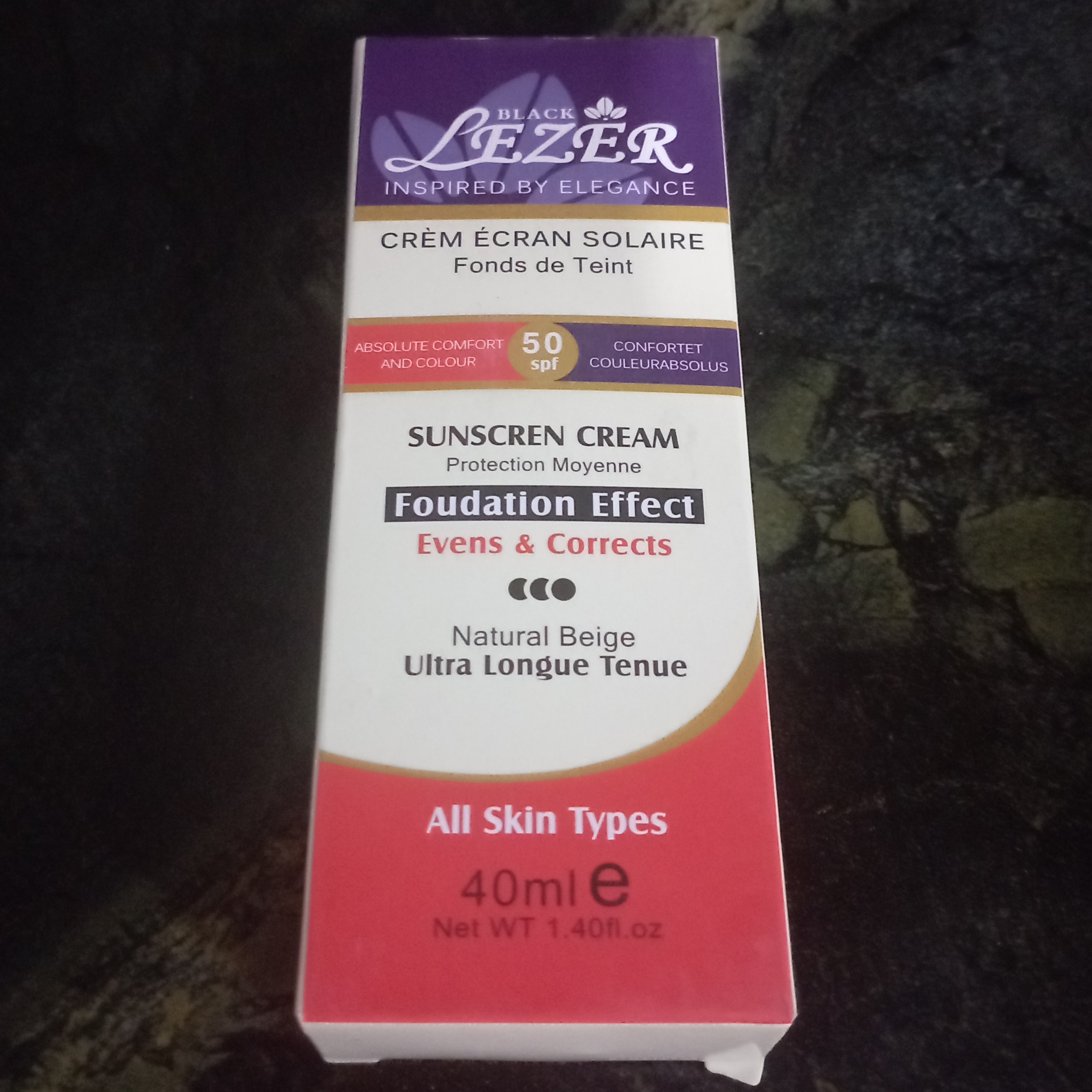 کرم لیزر ضد آفتاب 50 درصد و اصل 40میل مناسب برای پوست با کیفیت و قیمت مناسب