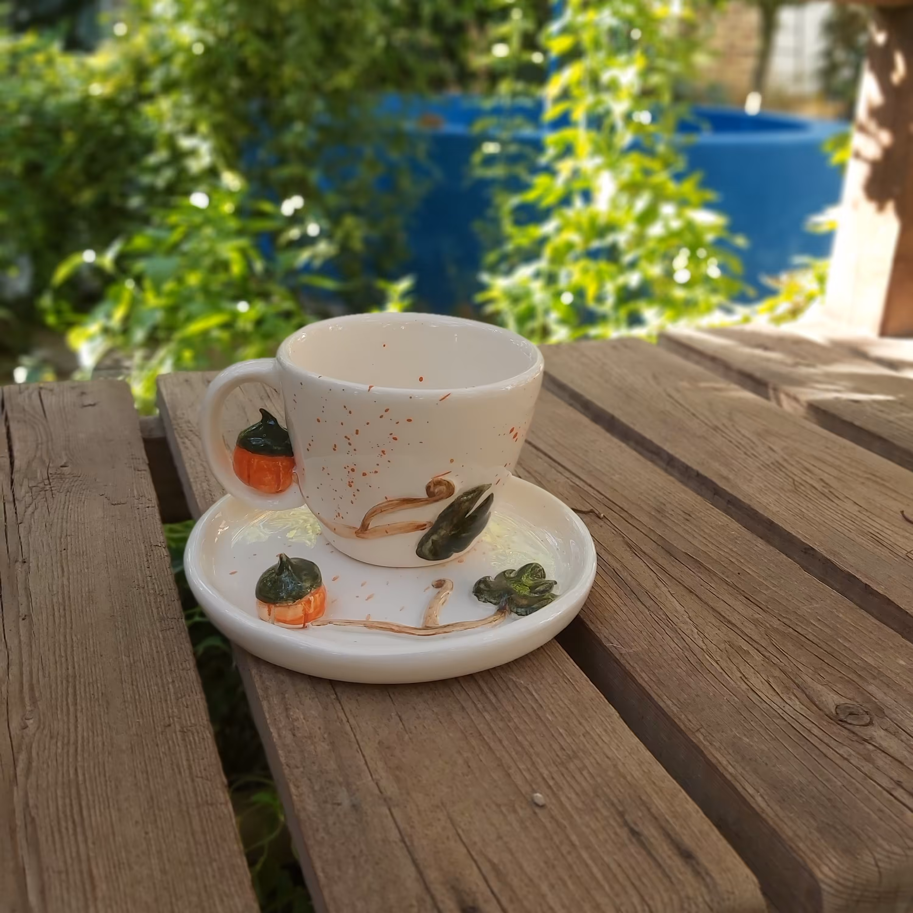 ماگ و زیرماگی سرامیک دستساز 