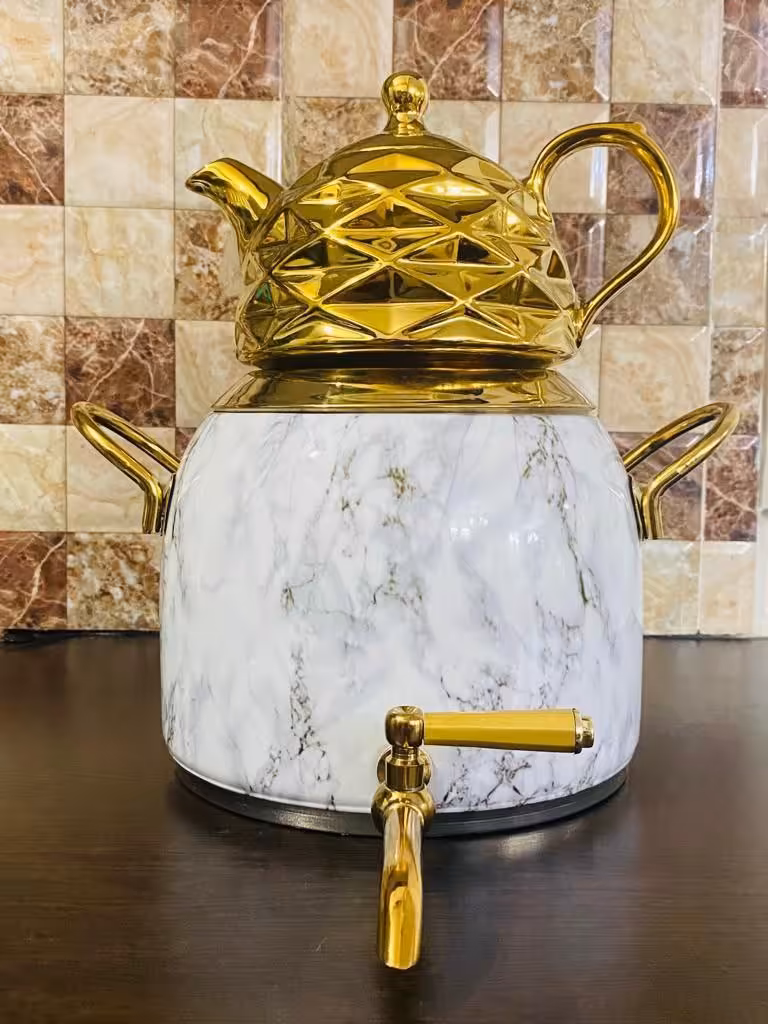 کتری قوری استیل طرح سنگی