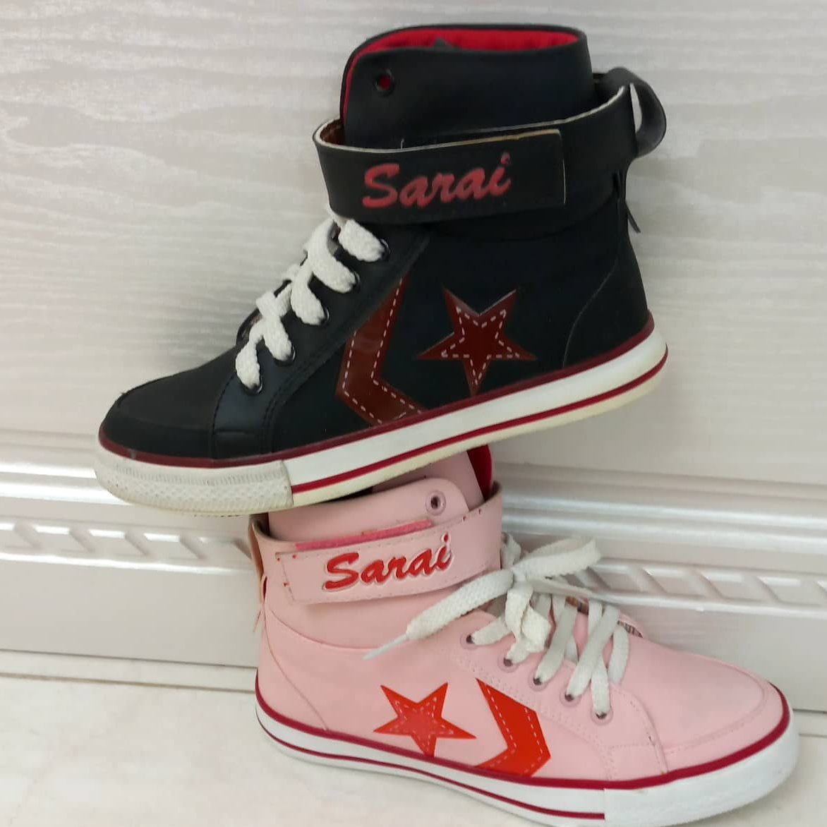 نیم ساق دخترانه وپسرانه آل استارسایز33مشکی و35صورتی