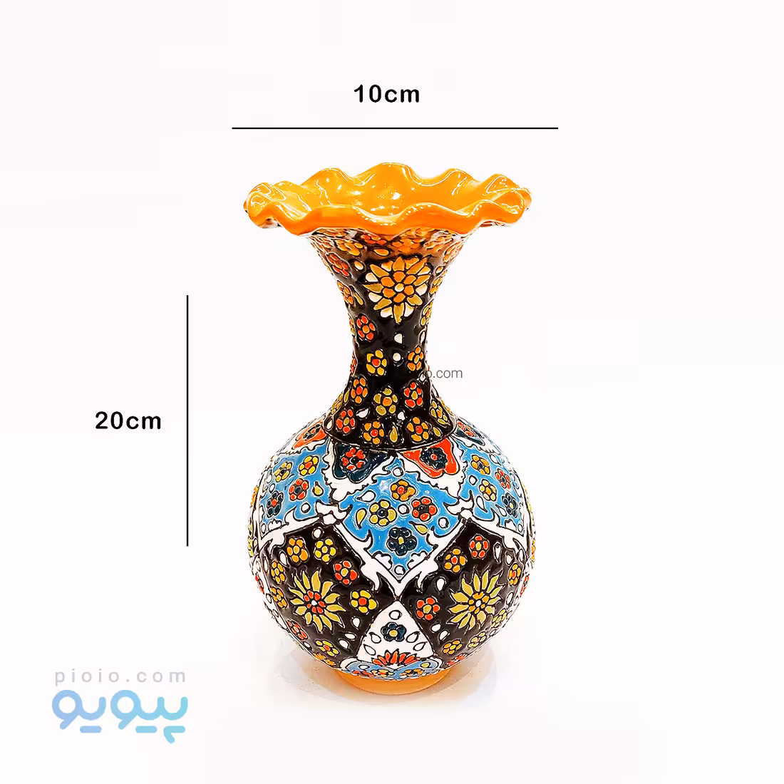 گلدان میناکاری شده گل اندام کد 2951