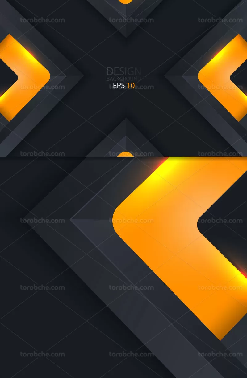 وکتور زمینه انتزاعی مشکی نارنجی | گرافیک با طعم تربچه