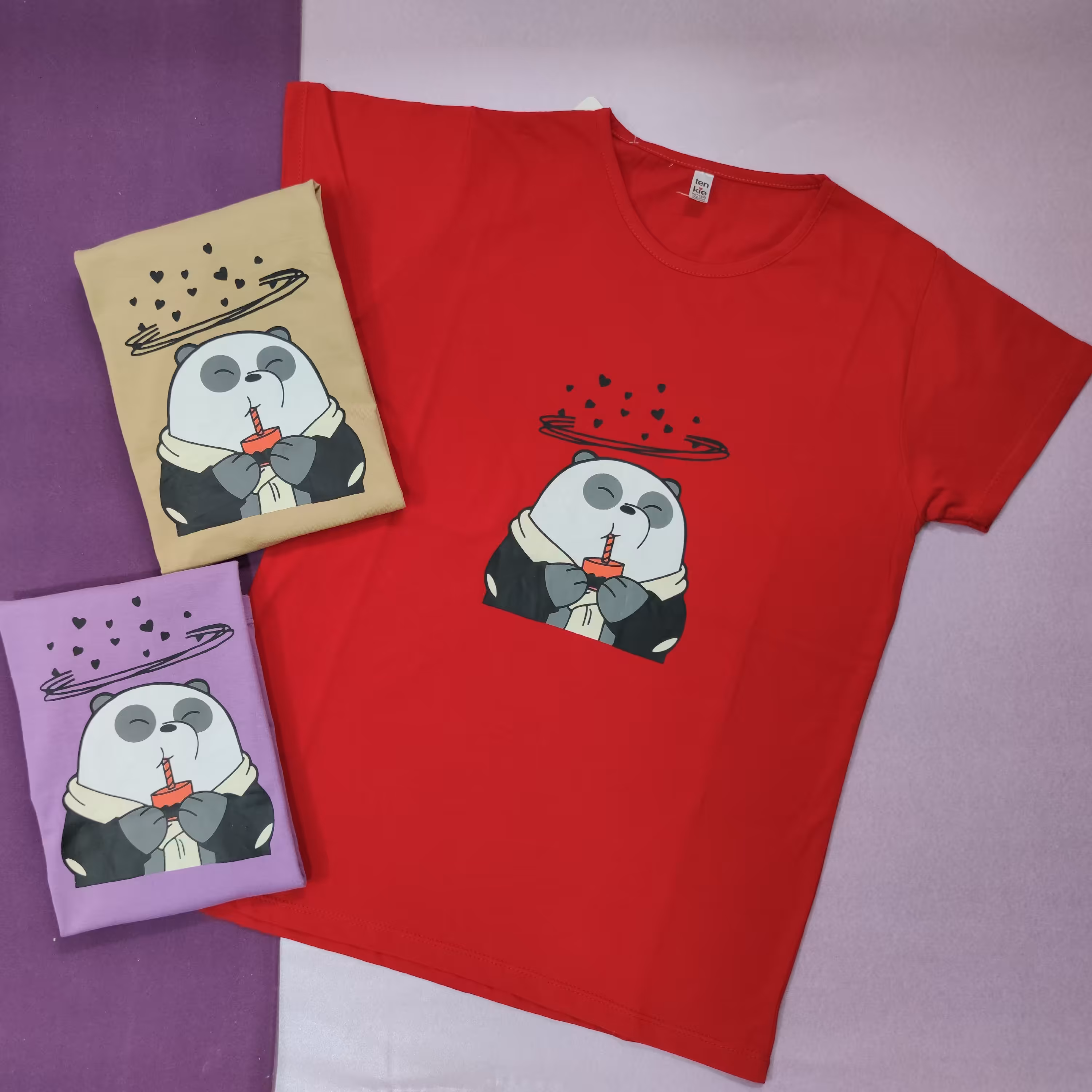 تیشرت نخ پنبه طرح خرس