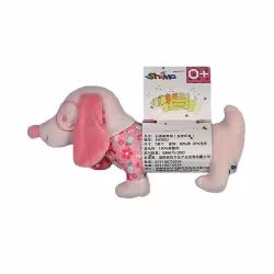 جغجغه سگ سوسیسی صورتی گلدار