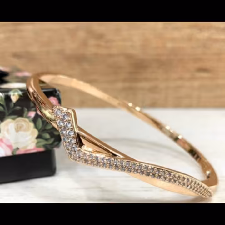 دستبند النگویی جواهری استیل زنانه دخترانه مارک ژوپینگ طرح 11