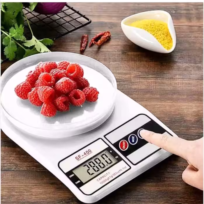 ترازوی آشپزخانه sf400 جعبه زرد اصلی دیجیتال وزن کشی تا10 کیلو