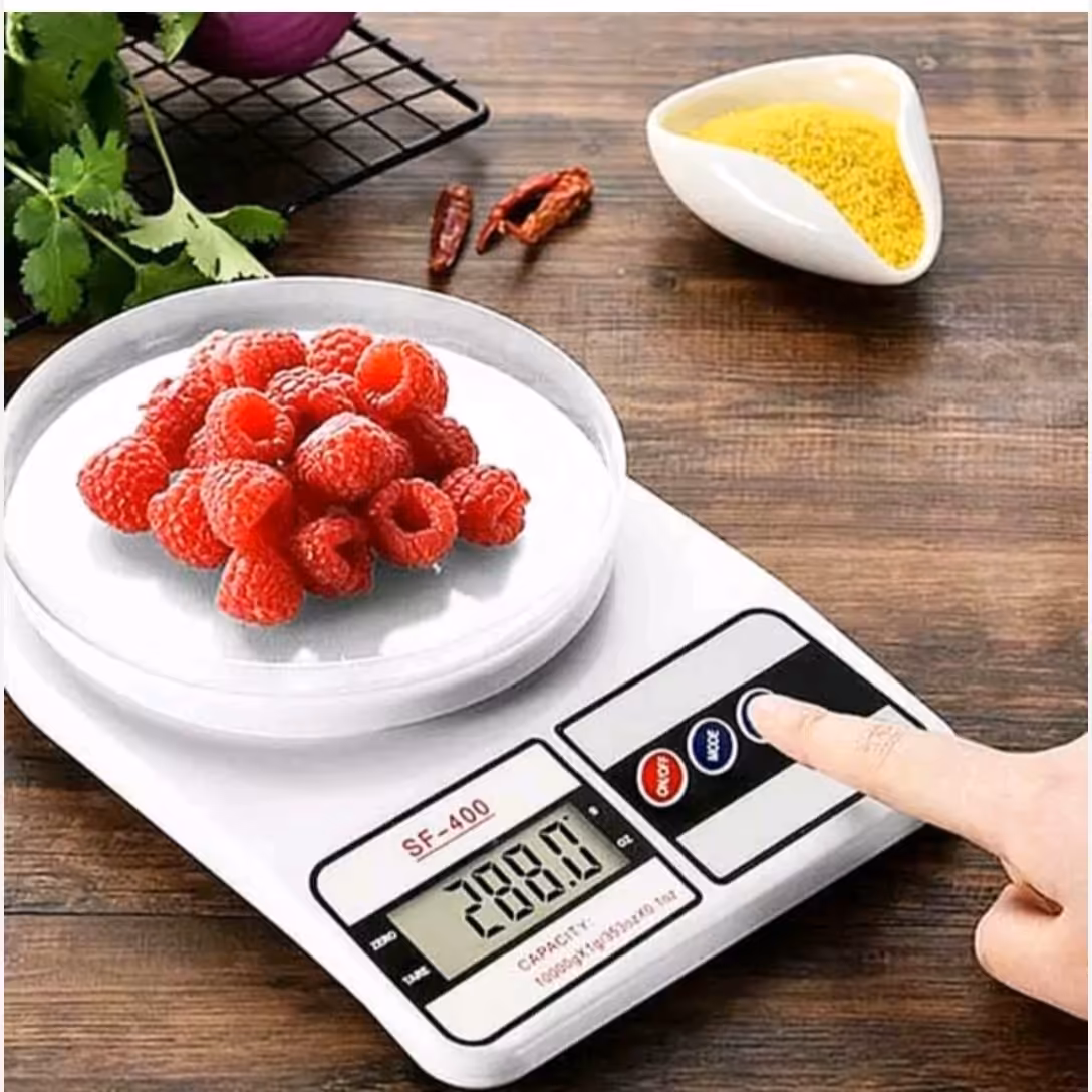 ترازوی آشپزخانه sf400 جعبه زرد اصلی دیجیتال وزن کشی تا10 کیلو