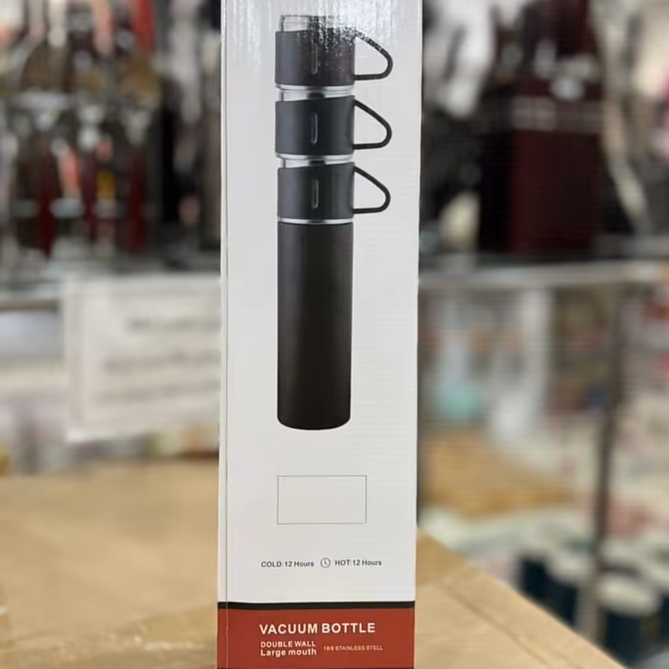 فلاسک سه لیوان  500 میلی لیتری با جعبه معمولی