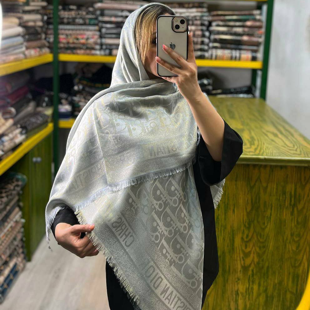 روسری مجلسی ابریشم لمه وارداتی اورجینال باکیفیت خیلی عالی در رنگهای زیبا و جذاب