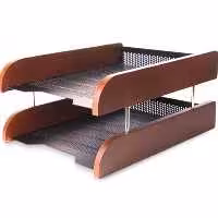 خرید کازیه 2 طبقه چوب و فلز جهان نما مدل WW-06A-2