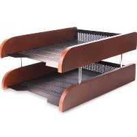 خرید کازیه 2 طبقه چوب و فلز جهان نما مدل WW-06A-2