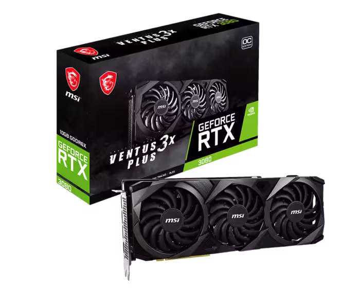 کارت گرافیک  ام اس آی مدل GeForce RTX™ 3080 VENTUS 3X PLUS 10G OCV1 LHR حافظه 10 گیگابایت