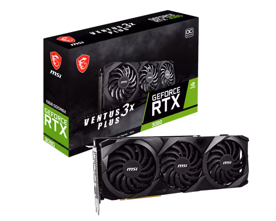 کارت گرافیک  ام اس آی مدل GeForce RTX™ 3080 VENTUS 3X PLUS 10G OCV1 LHR حافظه 10 گیگابایت