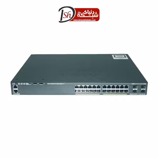 سوییچ 24 پورت گیگابیت و POE سیسکو مدل WS-C2960X-24PS-L - دنیای شبکه برتر