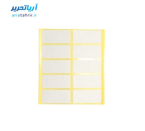 برچسب دور سفید سایز 40 × 18 میلی متر بسته 100 برگی