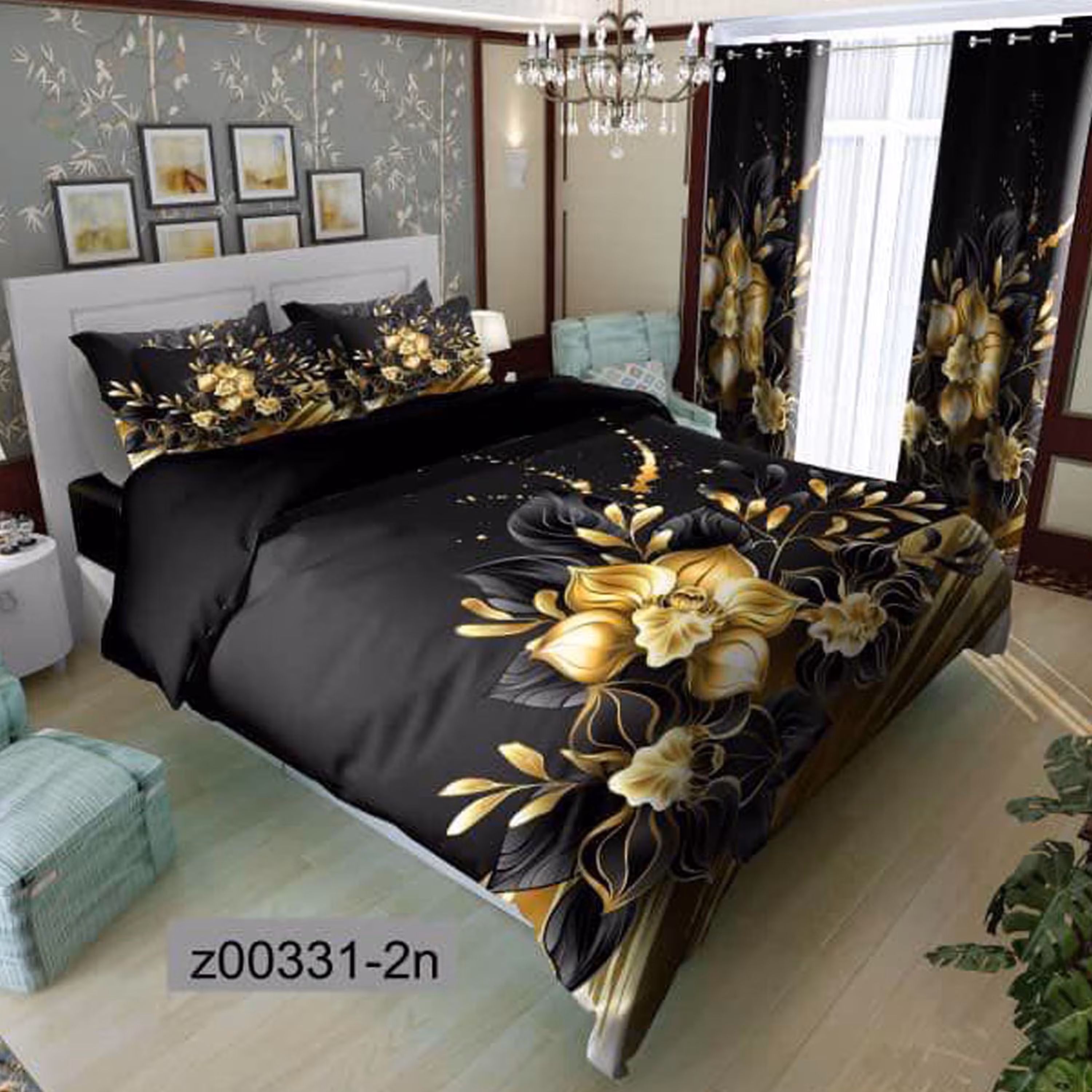 سرویس روتختی 2 نفره تنسل چاپی برندترک لند(Turk Land) z 331