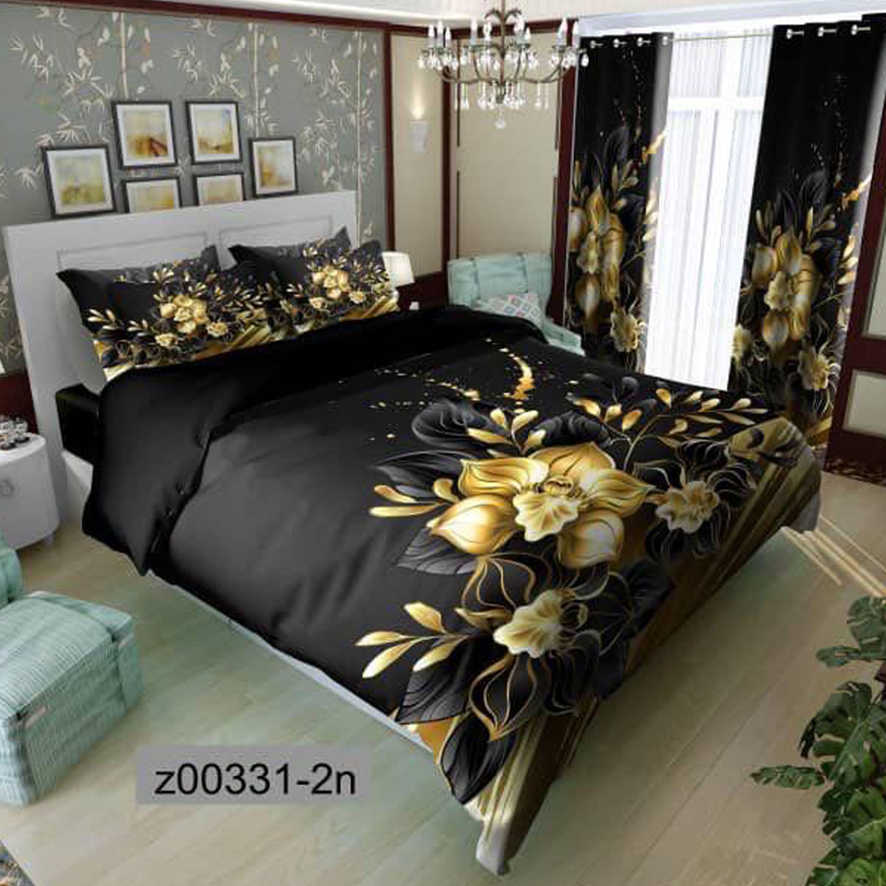 سرویس روتختی 2 نفره تنسل چاپی برندترک لند(Turk Land) z 331