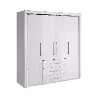 کمد لباس 4 درب لولایی   3 کشو سایز 214*199*61 کد 1206