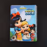 دفتر 80 برگ - طلقی سیمی - خط دار شفیعی - کد 37 - طرح سفیدبرفی 